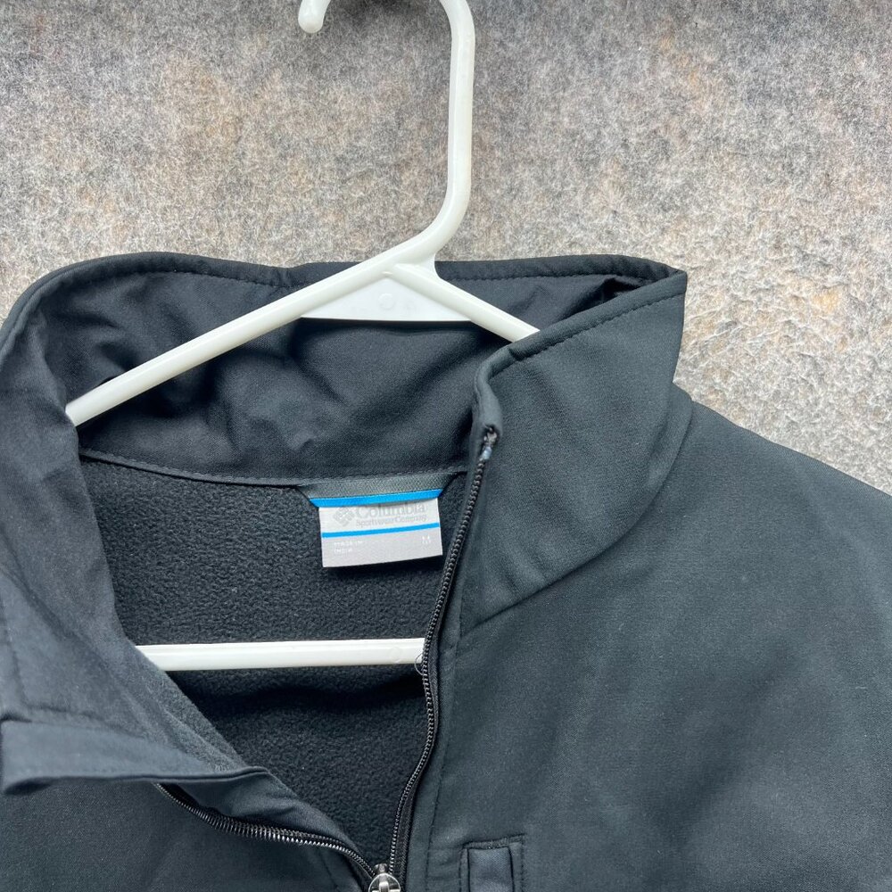 Columbia Jacket Men Medium Black Softshell Ascend… - image 7